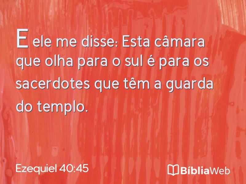 Ezequiel 40:45 em imagem para compartilhar