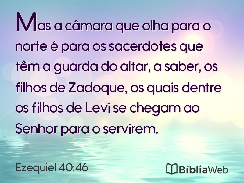 Ezequiel 40:46 em imagem para compartilhar