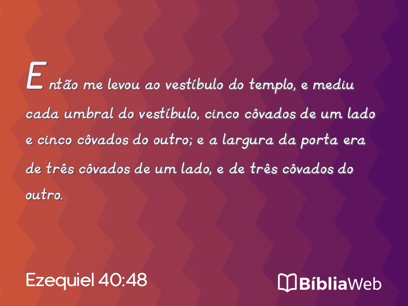 Ezequiel 40:48 em imagem para compartilhar