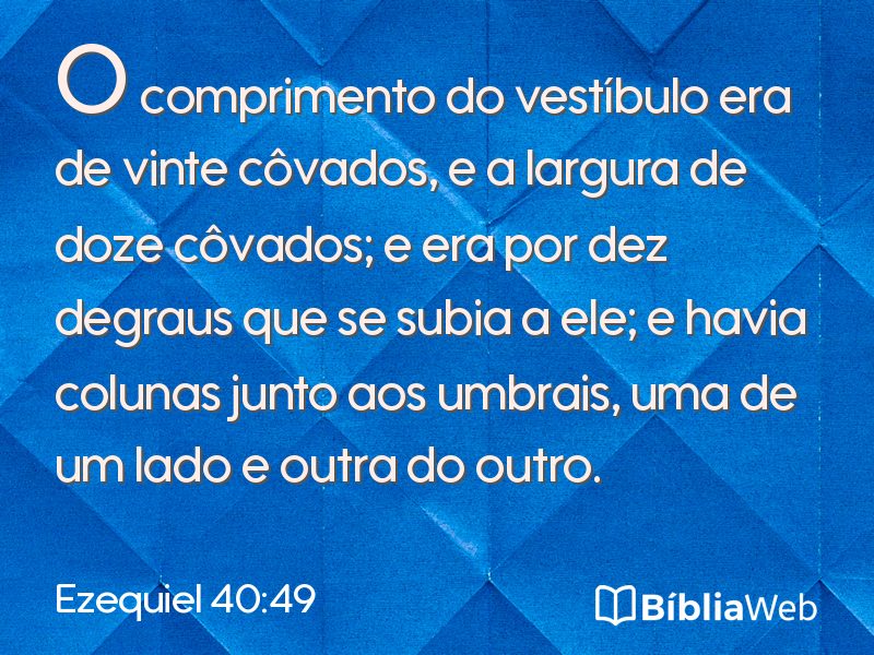 Ezequiel 40:49 em imagem para compartilhar
