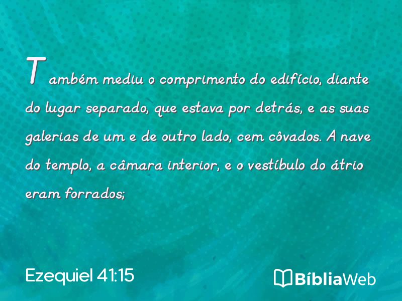 Ezequiel 41:15 em imagem para compartilhar