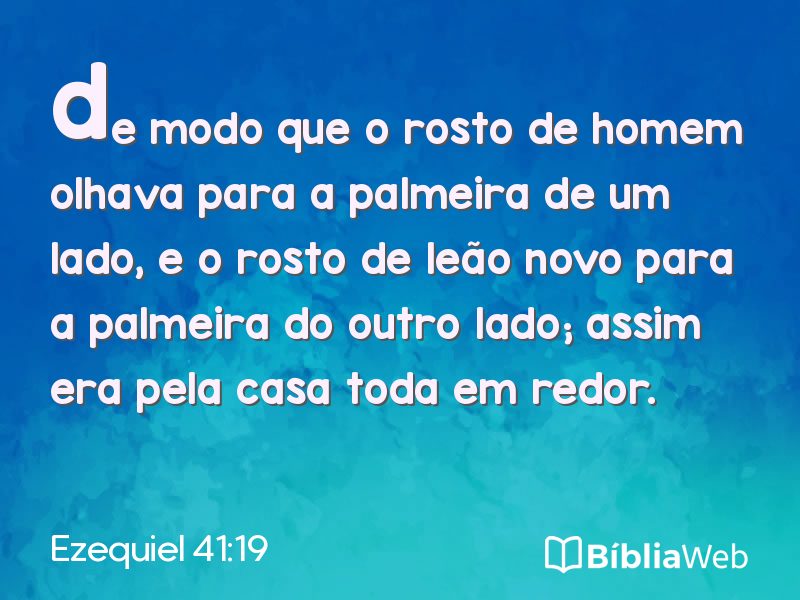 Ezequiel 41:19 em imagem para compartilhar