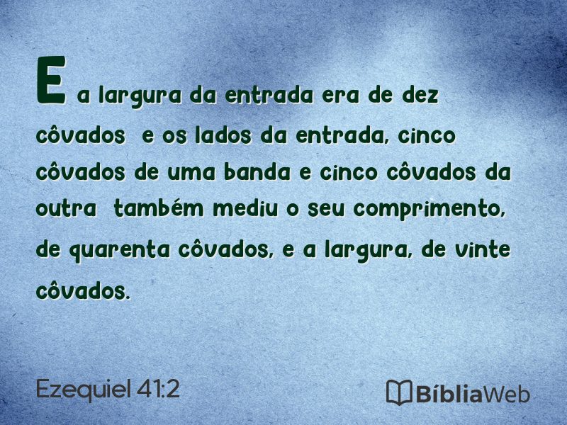 Ezequiel 41:2 em imagem para compartilhar