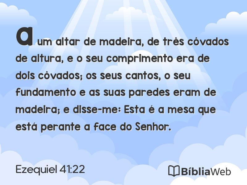 Ezequiel 41:22 em imagem para compartilhar