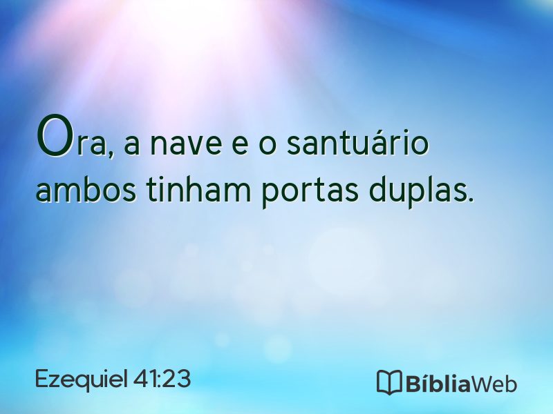 Ezequiel 41:23 em imagem para compartilhar