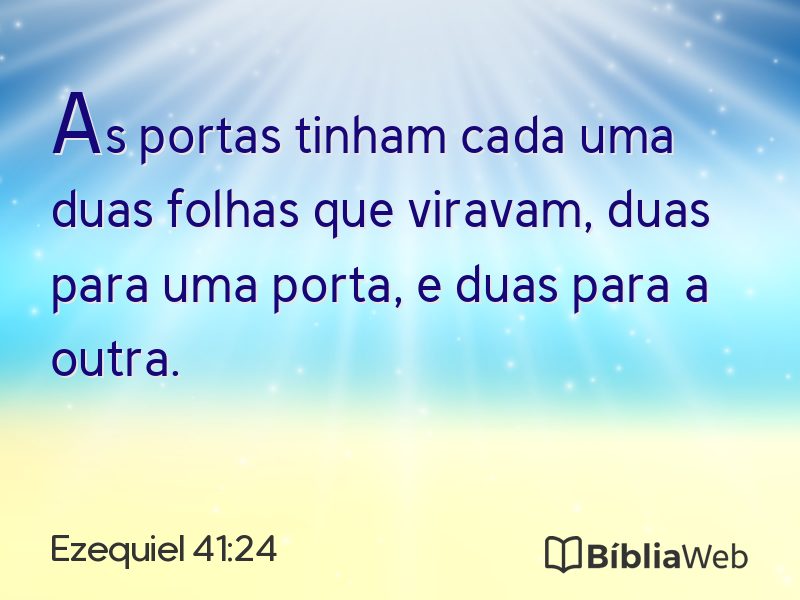 Ezequiel 41:24 em imagem para compartilhar