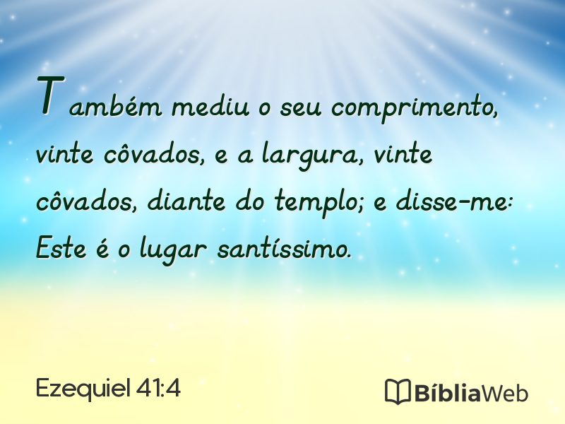 Ezequiel 41:4 em imagem para compartilhar