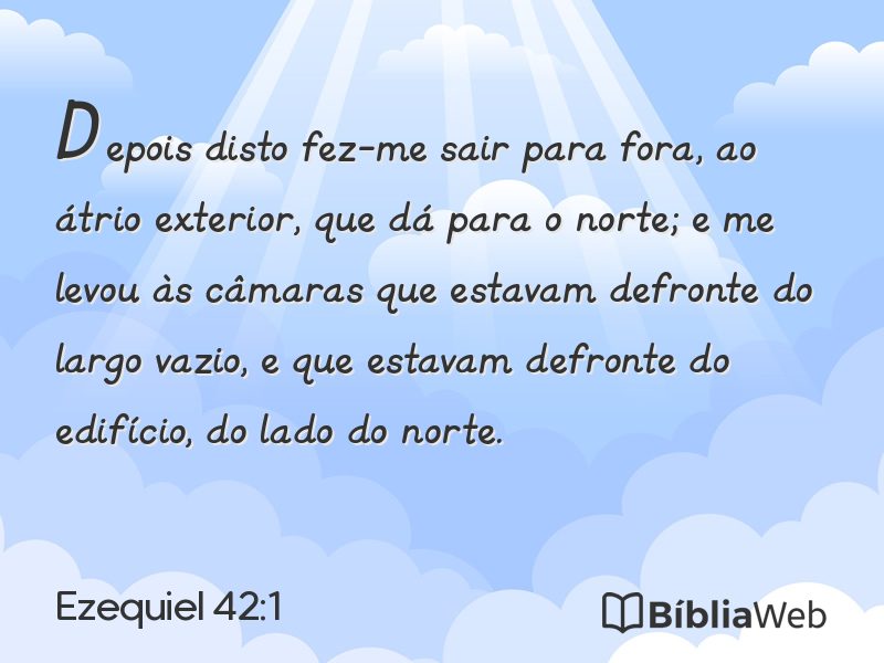 Ezequiel 42:1 em imagem para compartilhar