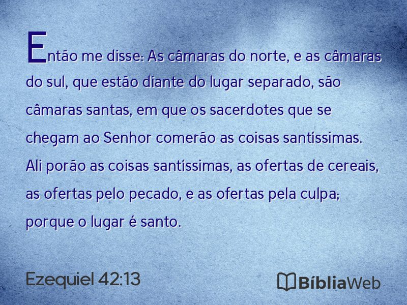 Ezequiel 42:13 em imagem para compartilhar