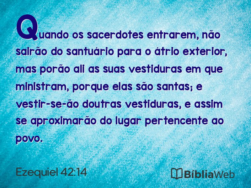 Ezequiel 42:14 em imagem para compartilhar