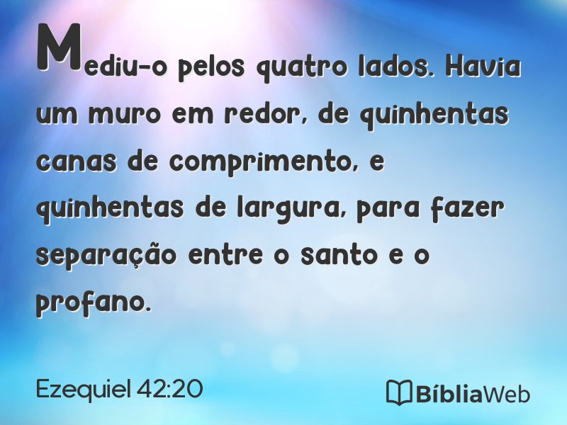 Ezequiel 42:20 em imagem para compartilhar
