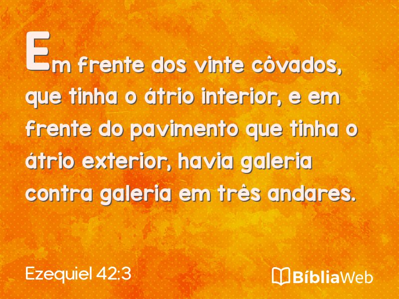 Ezequiel 42:3 em imagem para compartilhar