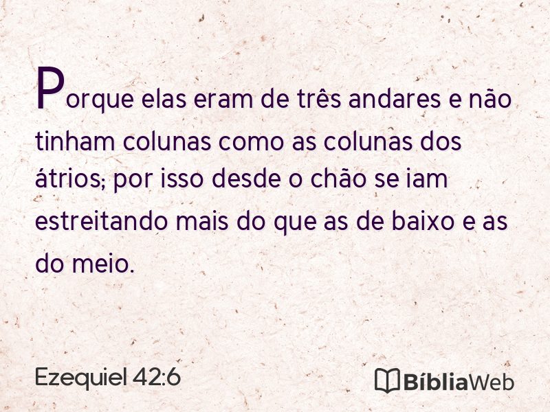 Ezequiel 42:6 em imagem para compartilhar