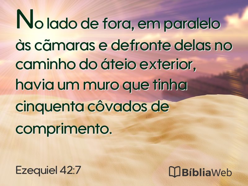 Ezequiel 42:7 em imagem para compartilhar