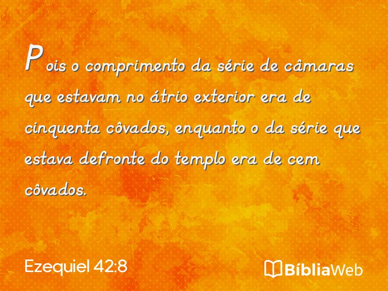 Ezequiel 42:8 em imagem para compartilhar