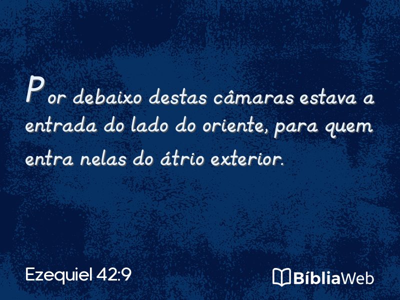 Ezequiel 42:9 em imagem para compartilhar