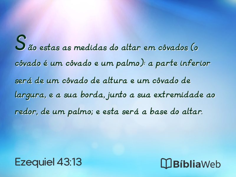 Ezequiel 43:13 em imagem para compartilhar