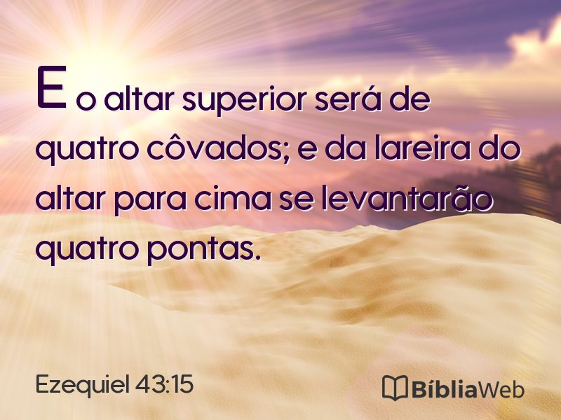 Ezequiel 43:15 em imagem para compartilhar