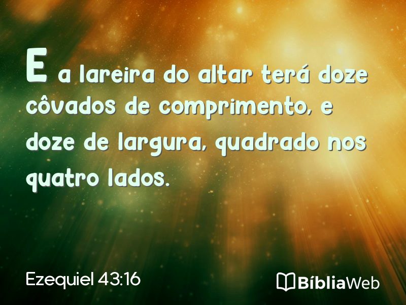 Ezequiel 43:16 em imagem para compartilhar