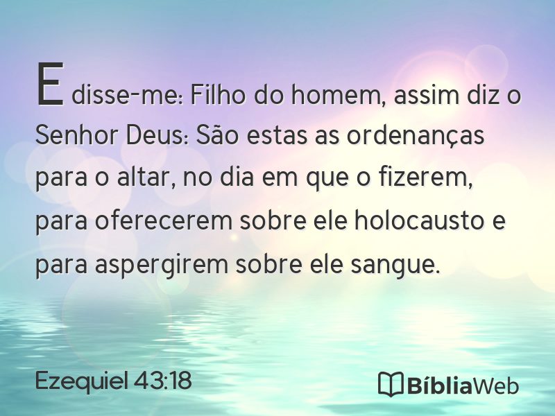 Ezequiel 43:18 em imagem para compartilhar