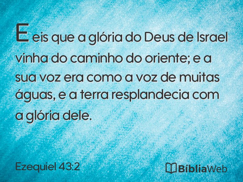 Ezequiel 43:2 em imagem para compartilhar