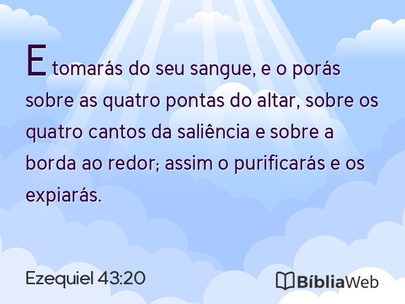 Ezequiel 43:20 em imagem para compartilhar