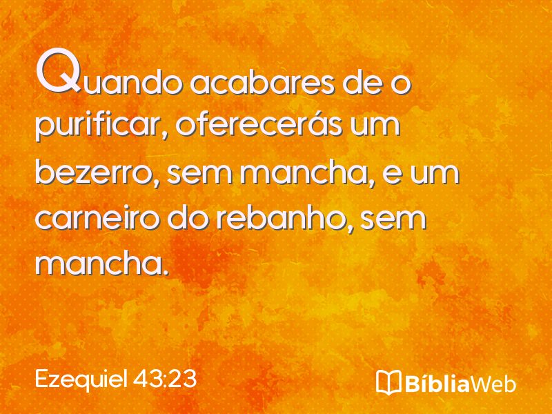 Ezequiel 43:23 em imagem para compartilhar
