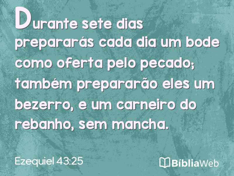 Ezequiel 43:25 em imagem para compartilhar