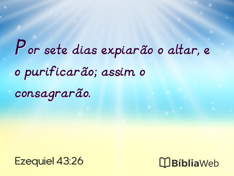 Ezequiel 43:26 em imagem para compartilhar