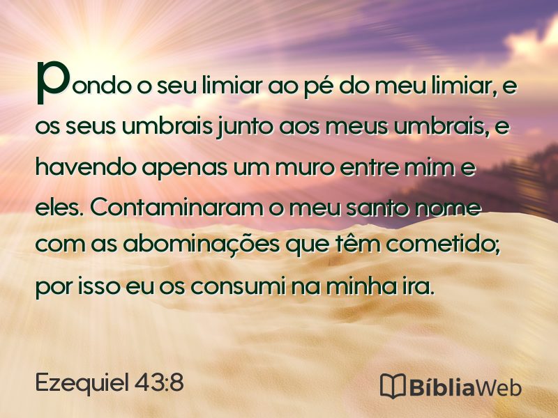 Ezequiel 43:8 em imagem para compartilhar