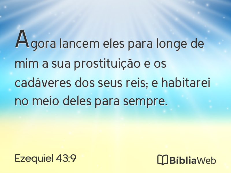 Ezequiel 43:9 em imagem para compartilhar