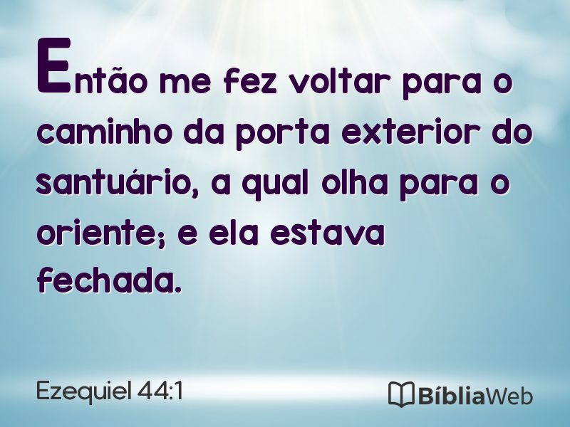 Ezequiel 44:1 em imagem para compartilhar