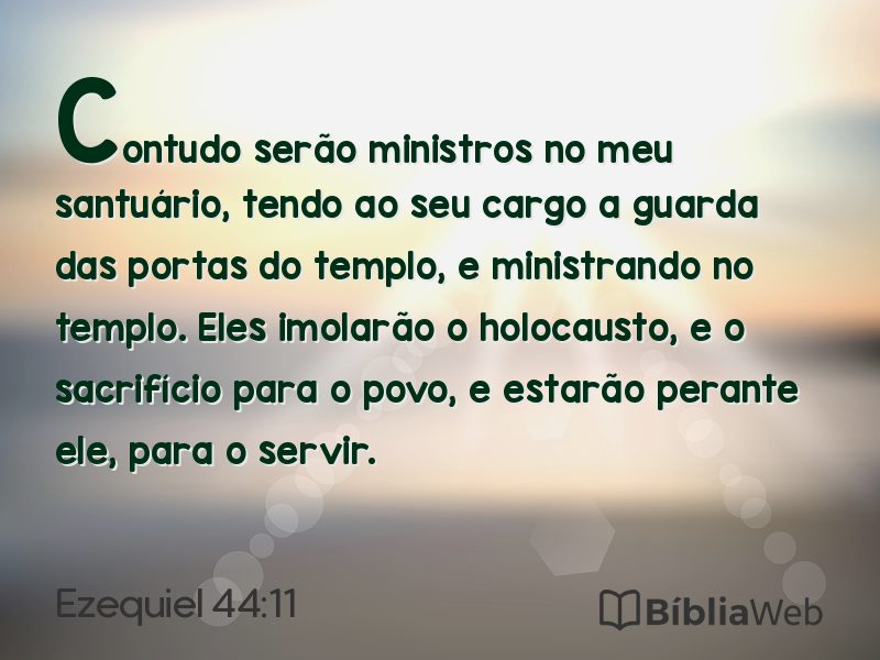 Ezequiel 44:11 em imagem para compartilhar
