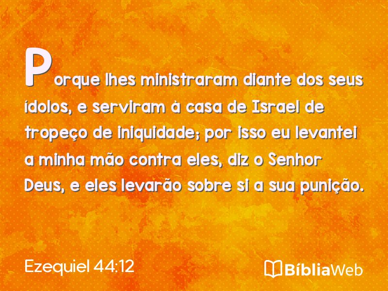 Ezequiel 44:12 em imagem para compartilhar