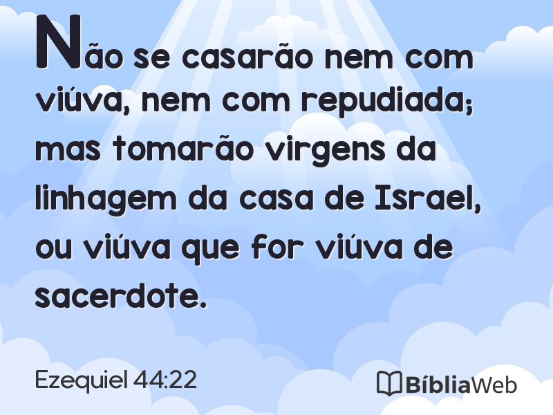 Ezequiel 44:22 em imagem para compartilhar