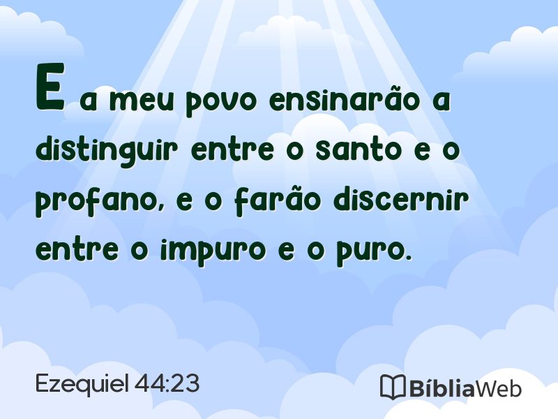 Ezequiel 44:23 em imagem para compartilhar