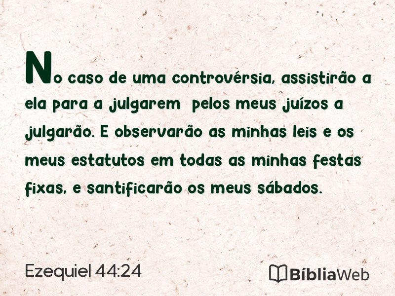 Ezequiel 44:24 em imagem para compartilhar