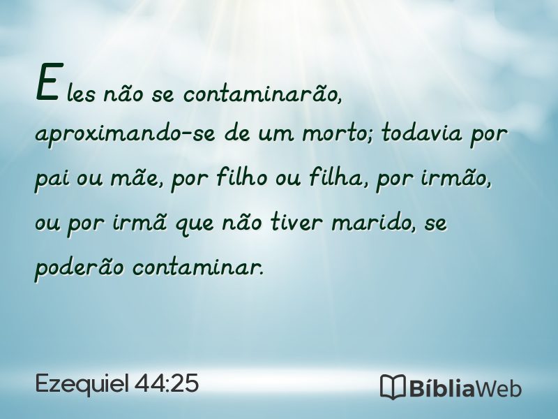Ezequiel 44:25 em imagem para compartilhar