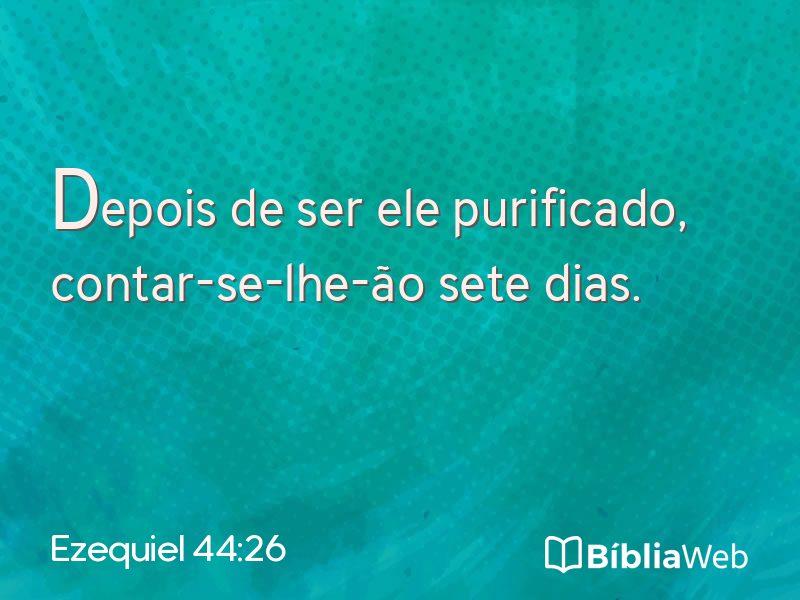 Ezequiel 44:26 em imagem para compartilhar