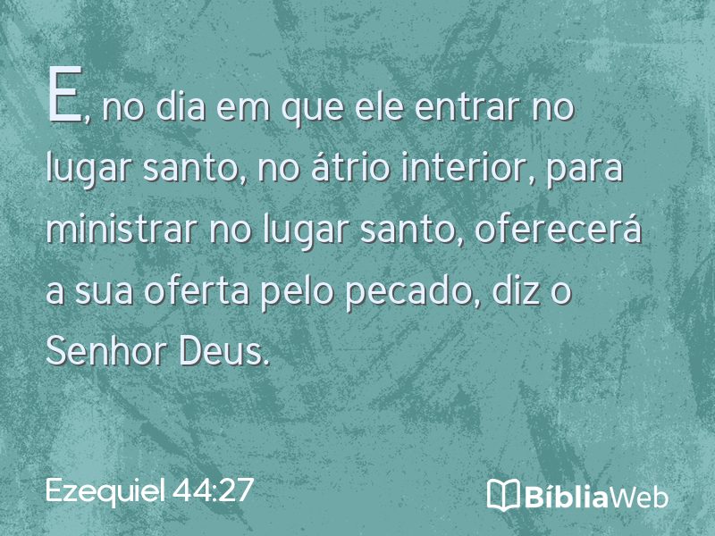Ezequiel 44:27 em imagem para compartilhar