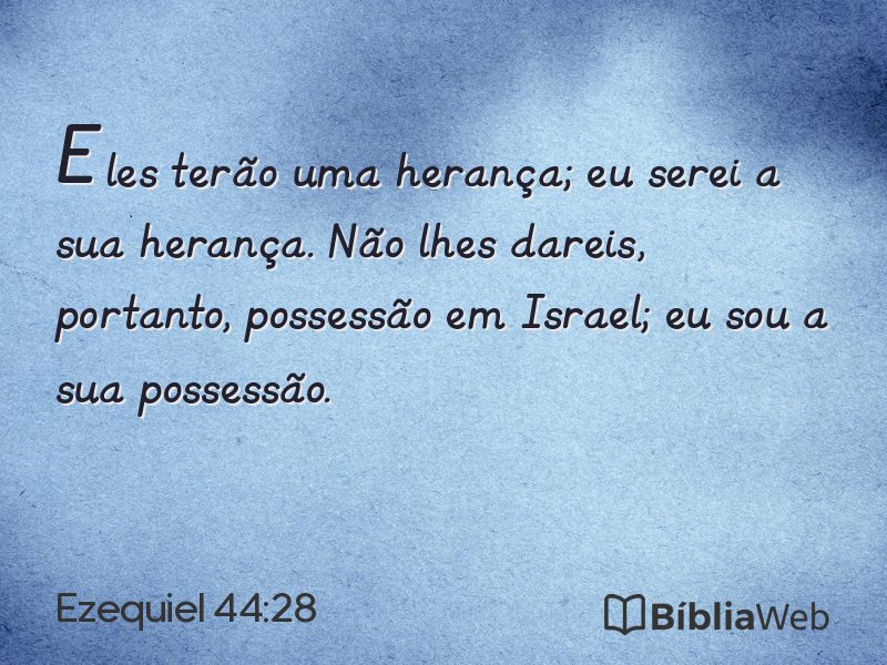 Ezequiel 44:28 em imagem para compartilhar
