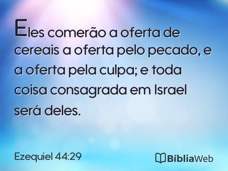 Ezequiel 44:29 em imagem para compartilhar