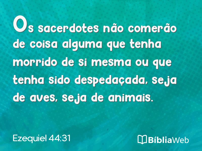 Ezequiel 44:31 em imagem para compartilhar