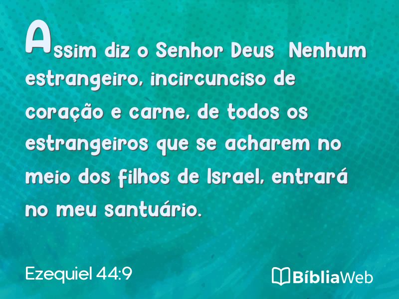 Ezequiel 44:9 em imagem para compartilhar