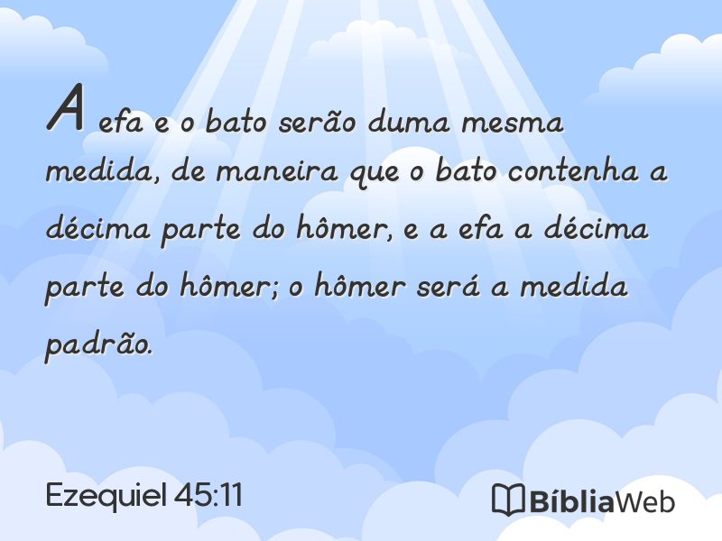 Ezequiel 45:11 em imagem para compartilhar