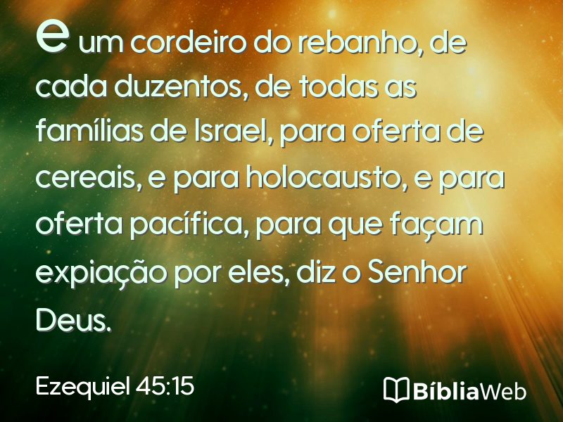 Ezequiel 45:15 em imagem para compartilhar
