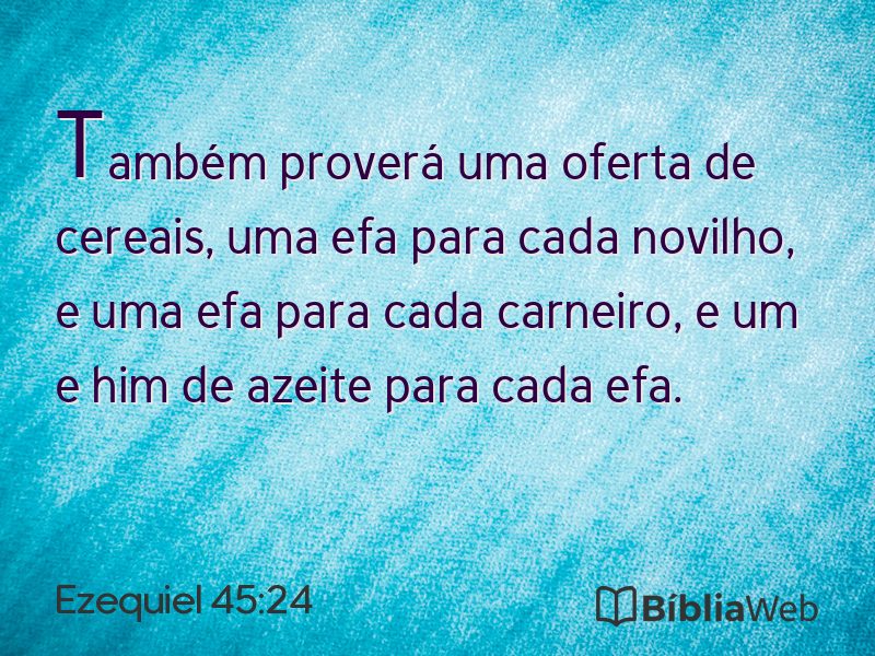 Ezequiel 45:24 em imagem para compartilhar