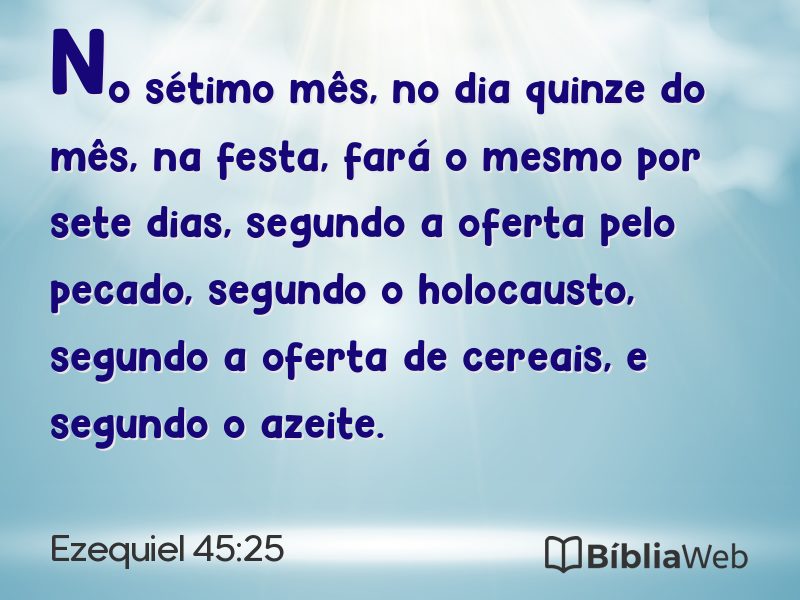 Ezequiel 45:25 em imagem para compartilhar