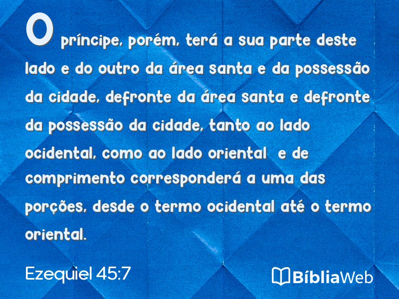 Ezequiel 45:7 em imagem para compartilhar