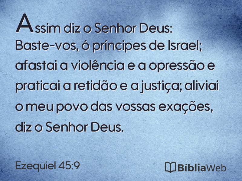 Ezequiel 45:9 em imagem para compartilhar